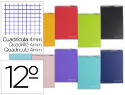 Cuaderno espiral Liderpapel Witty 12º apaisado tapa dura 80h 75g c/4mm. colores surtidos